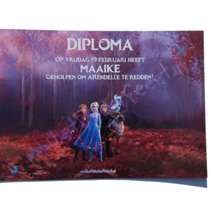 Frozen 2 diploma met naam